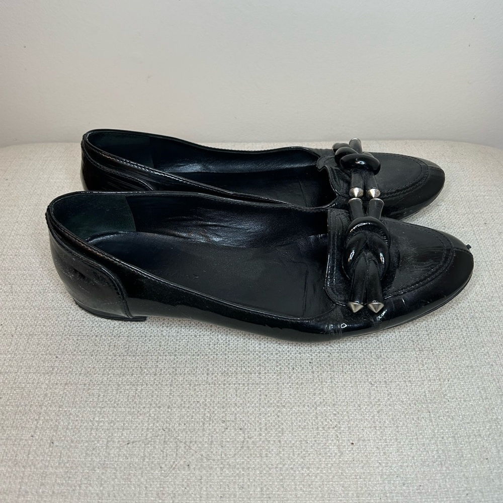 Black Patent Leather Balenciaga Flats - Picture 3 of 7
